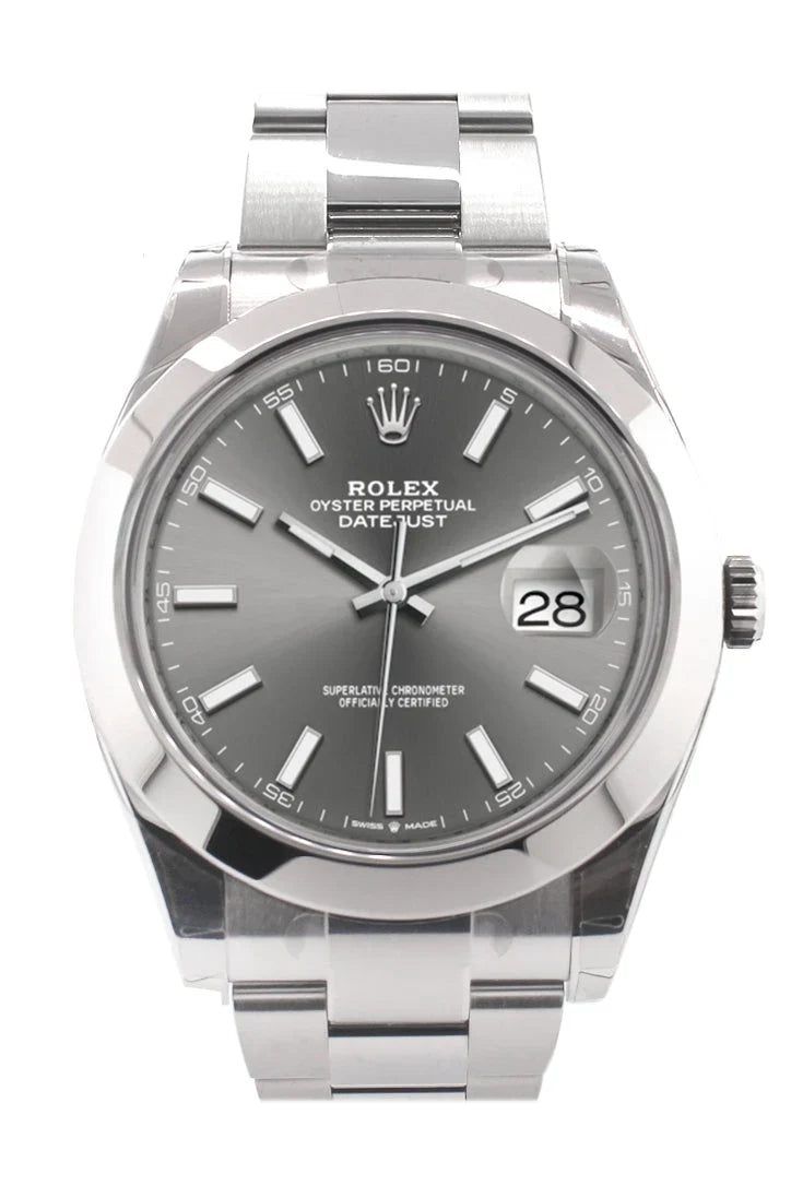 Datejust 41 Dark Rhodium Dial Automatic Men's Watch 126300.