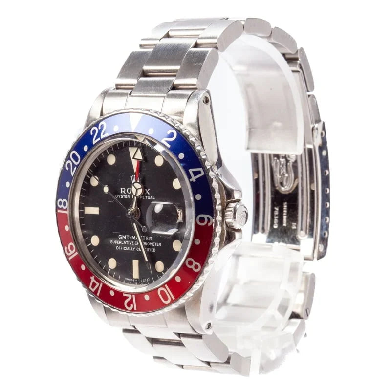 Vintage Rolex GMT-Master 1675 Stainless Steel Pepsi