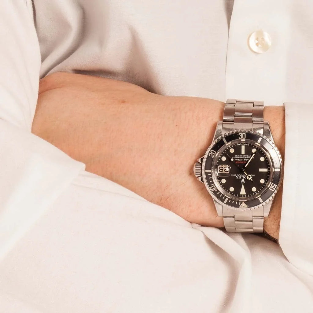 Mens Vintage Rolex Red Submariner 1680