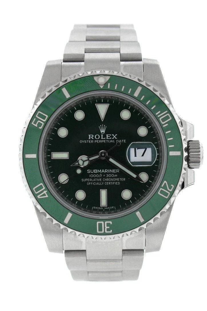 Submariner Hulk Date 40 Green Dial Mens Watch 116610LV 116610.