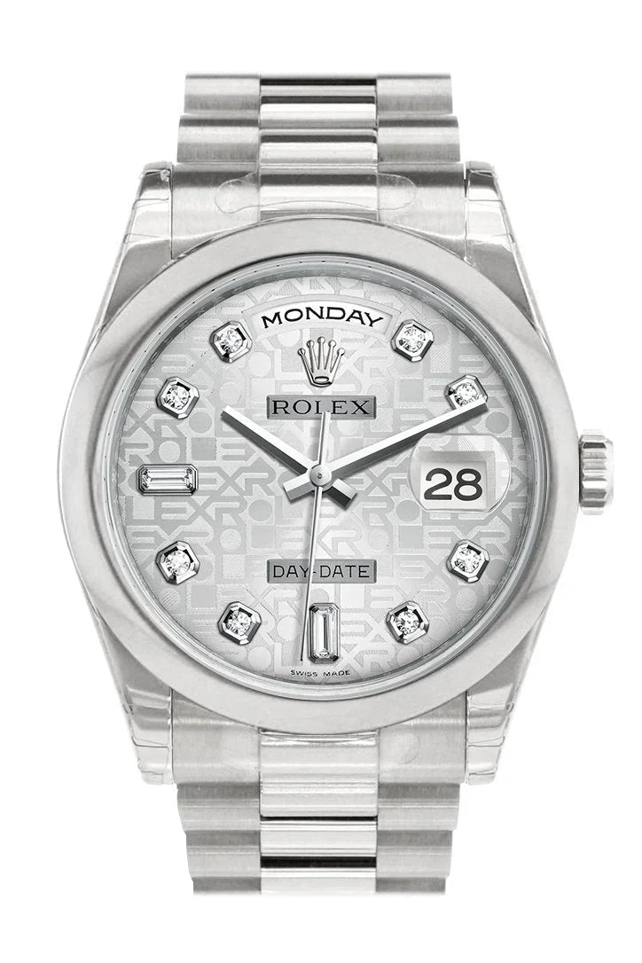 Day Date 36 Silver Jubilee Diamonds Dial President Men's Watch 118206.