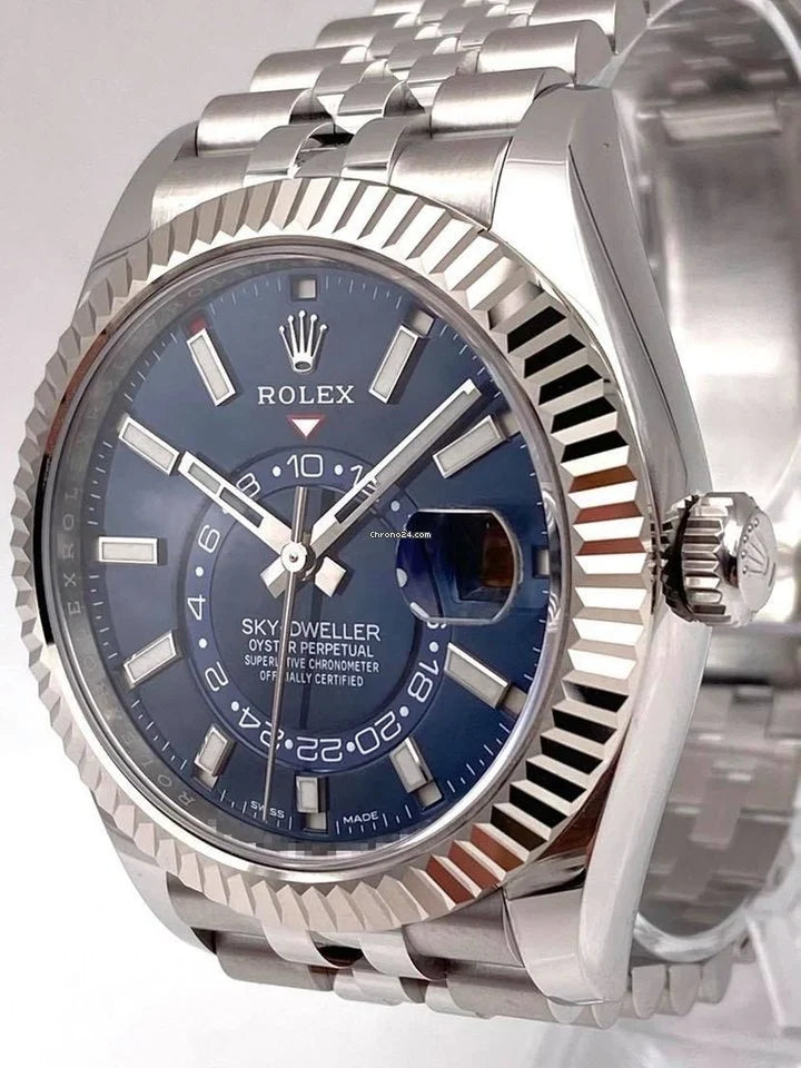 Sky-Dweller Blue Jubilee Bracelet 326934 2021 Unworn.