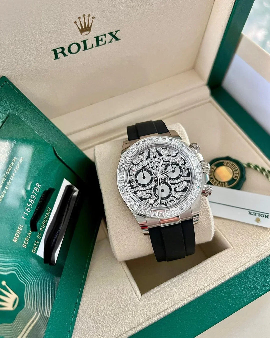 Rolex Daytona 116589TBR "Eye of the Tiger" White Gold UNWORN
