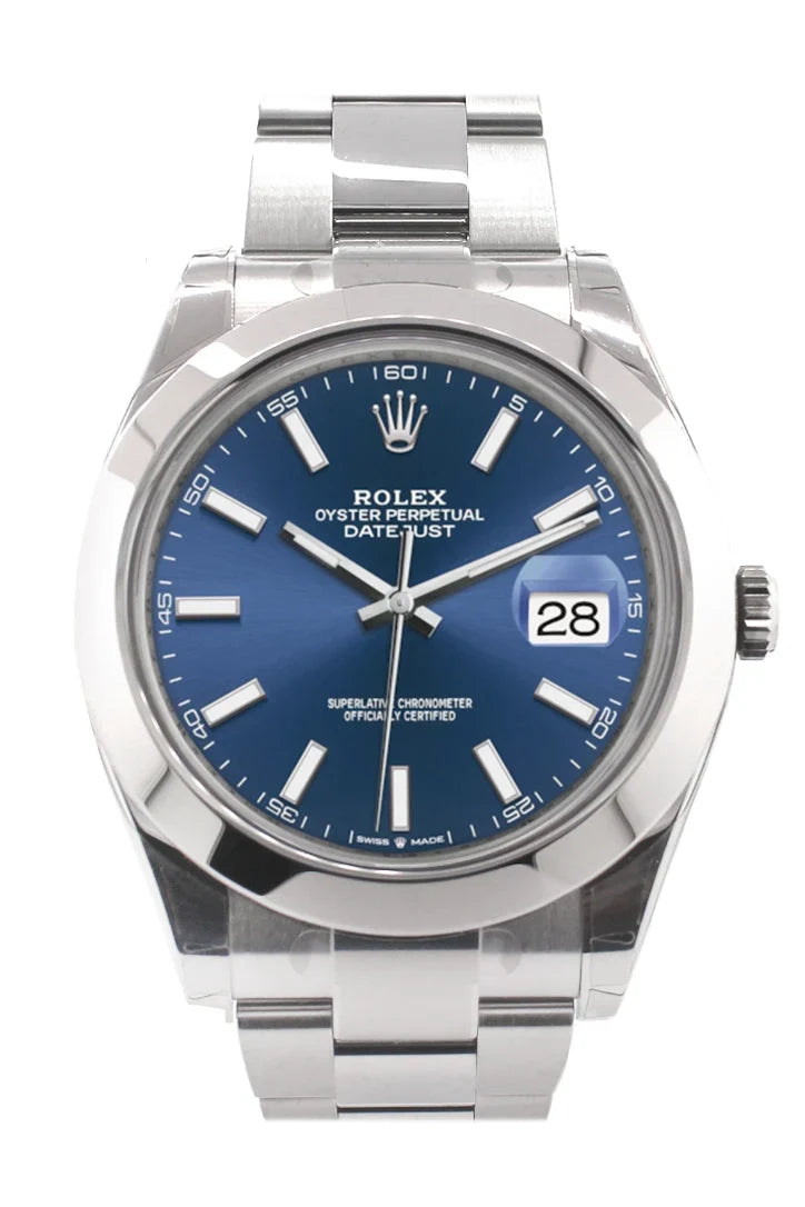 Datejust 41 Blue Dial Automatic Men's Watch 126300.