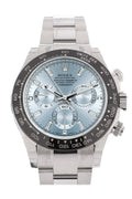 Cosmograph Daytona Ice Blue 8 Baguette Diamond Platinum Mens Watch 116506.