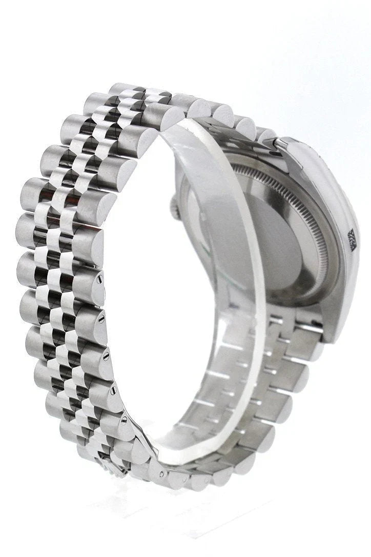 Datejust 36 Black Jubilee design set with Diamonds Dial 18k White Gold Diamond Bezel Jubilee Men's Watch 116244.