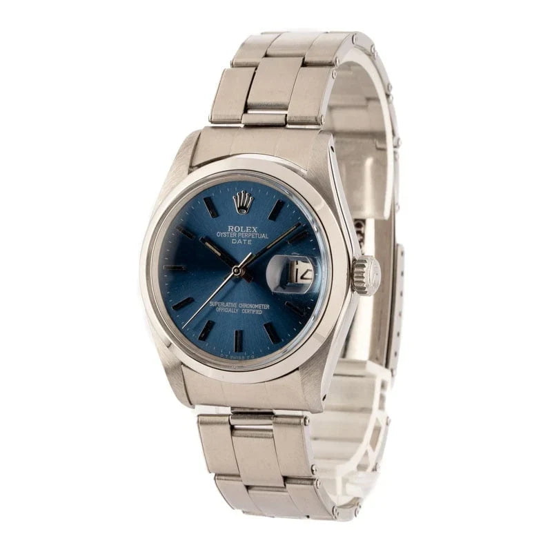 Rolex Oyster Perpetual Date 1500 Blue Dial