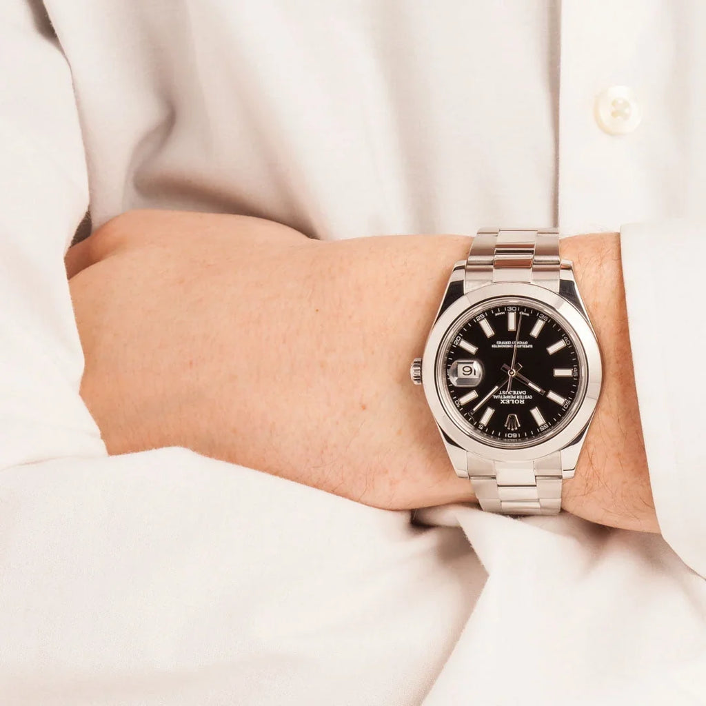 Pre-Owned Rolex Datejust II 116300 Black Dial