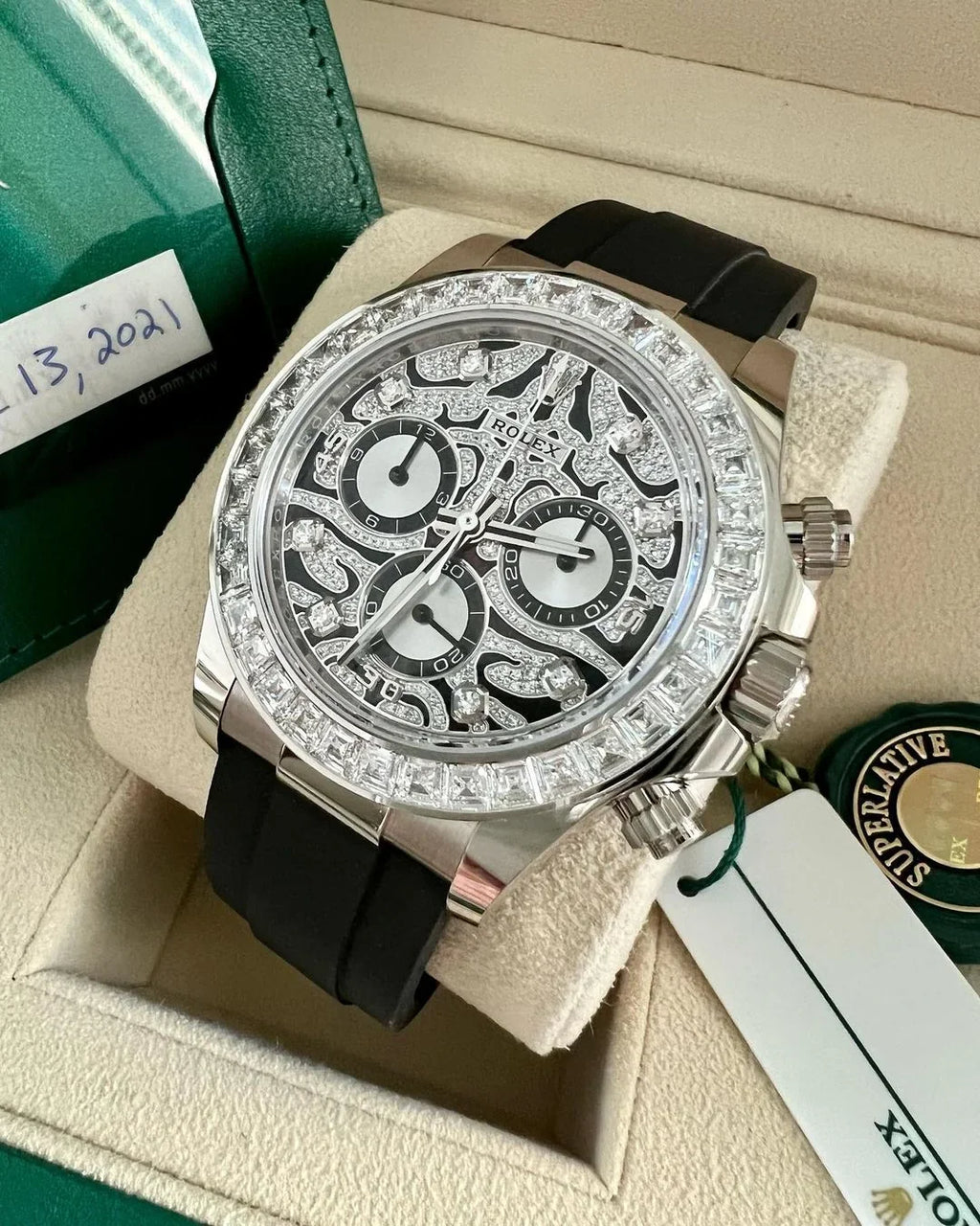 Rolex Daytona 116589TBR "Eye of the Tiger" White Gold UNWORN