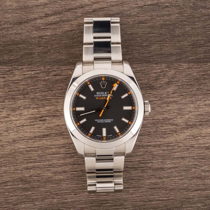 Pre-Owned Rolex Milgauss 116400 Black