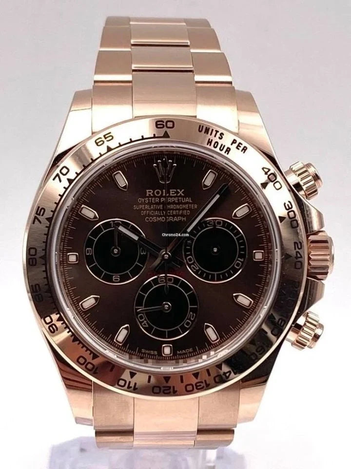 Daytona Rose Gold Chocolate Index Dial 116505 Unworn.