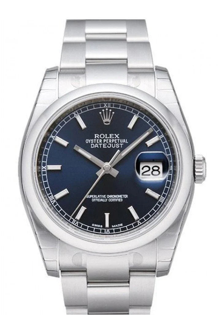 Datejust 36 Blue Dial Stainless Steel Watch 116200.