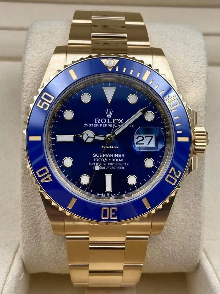 Submariner Date 41mm Blue Dial Yellow Gold 126618LB Unworn 2021.