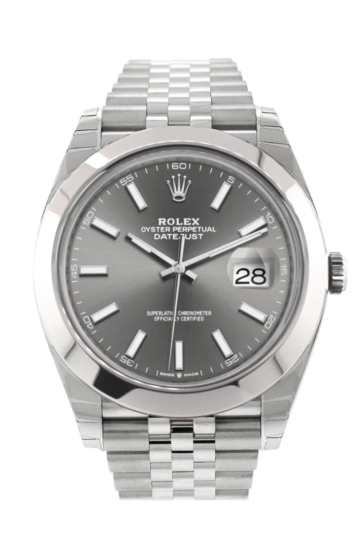 Datejust 41 Dark Rhodium Dial Automatic Men's Jubilee Watch 126300.