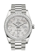 Day-Date 40 Meteorite Baguette Diamond Dial Diamond Bezel White Gold President Automatic Men's Watch 228349RBR 228349.