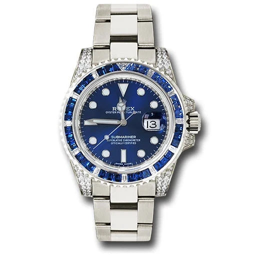 Rolex Submariner Date 116659SABR 18K White Gold Diamonds Sapphires UNWORN