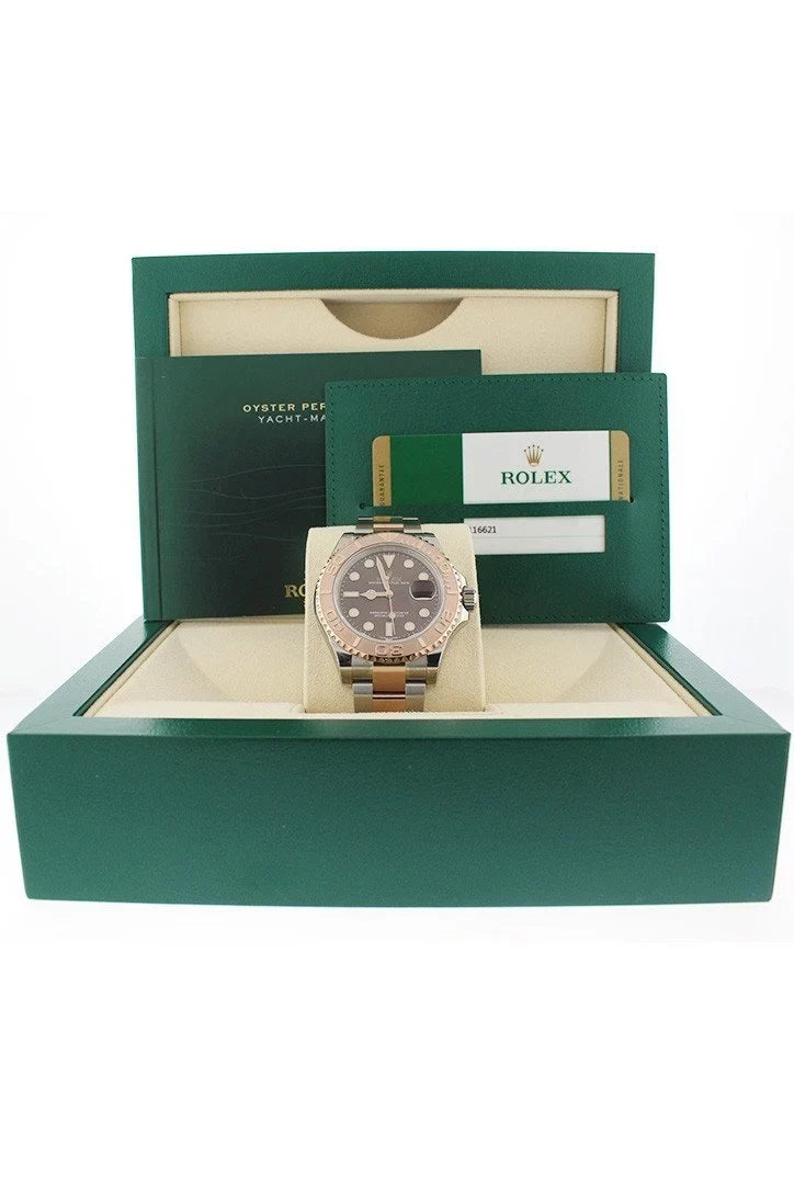 YACHT-MASTER 40 Chocolate Dial 18k Rose Gold Mens Watch 116621.