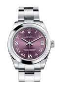 Oyster Perpetual 31 Red Grape Roman Dial Steel Ladies Watch 177200.