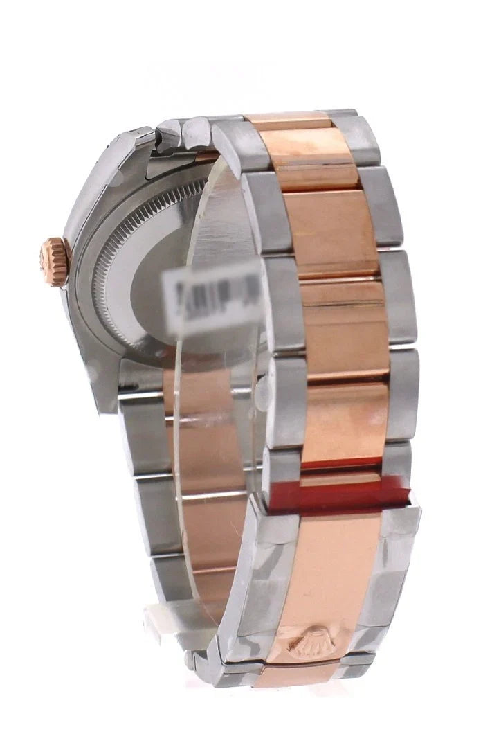 Datejust 36 Pink Dial Fluted Steel and 18k Rose Gold Oyster Watch 116231.