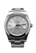 Datejust II 41 Silver Dial Steel Men's Watch 116300.