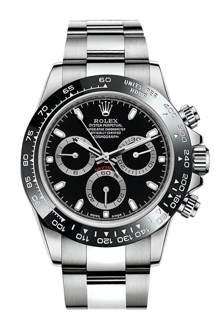 Cosmograph Daytona 40 Black Dial Stainless Steel Oyster Men's Watch 116500LN 116500.