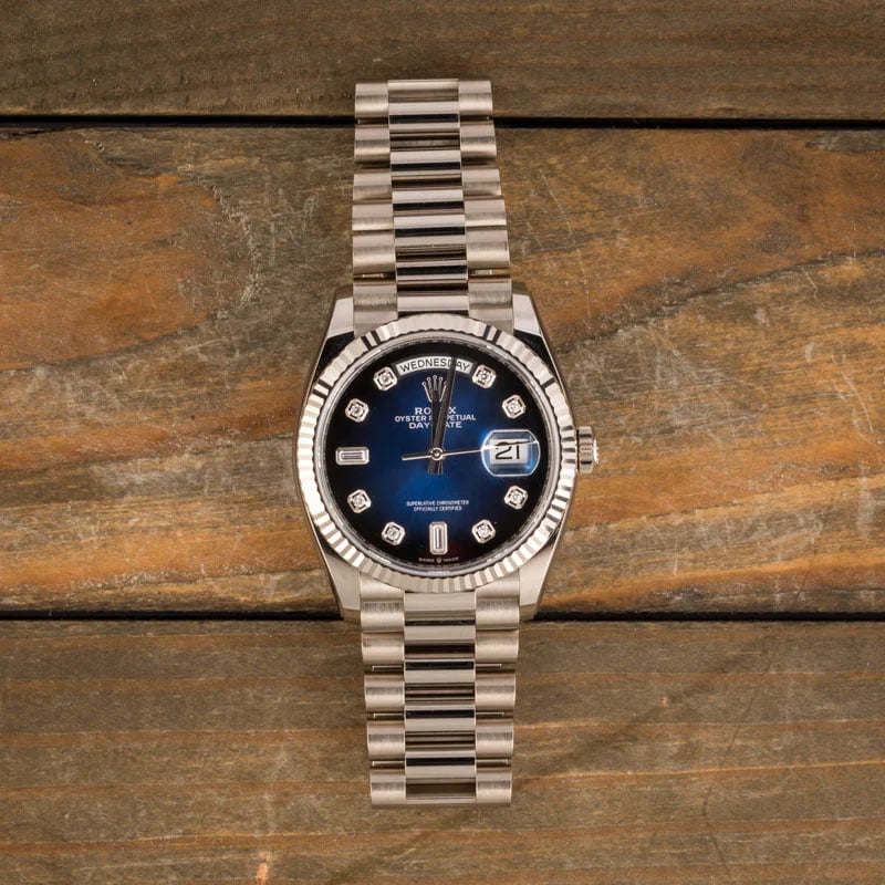 Rolex Day-Date President 128239 Blue Diamond Dial
