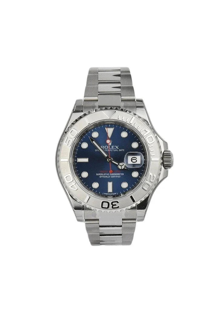 YACHT-MASTER 40 Blue Dial Platinum and Steel Mens Watch 116622.
