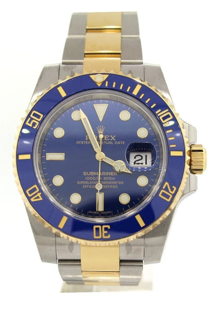 Submariner Date 40 Blue Dial Gold and Steel Watch 116613LB 116613.