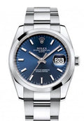 Date 34 Blue Dial Stainless Steel Men's Watch 115200.