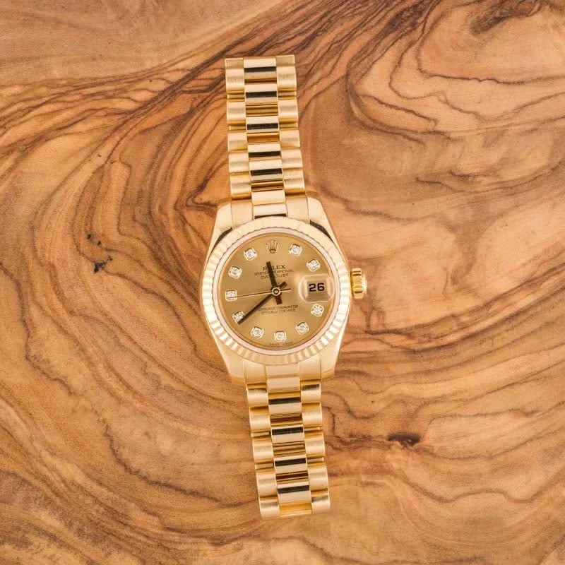Ladies Rolex President 179178 Diamond Dial