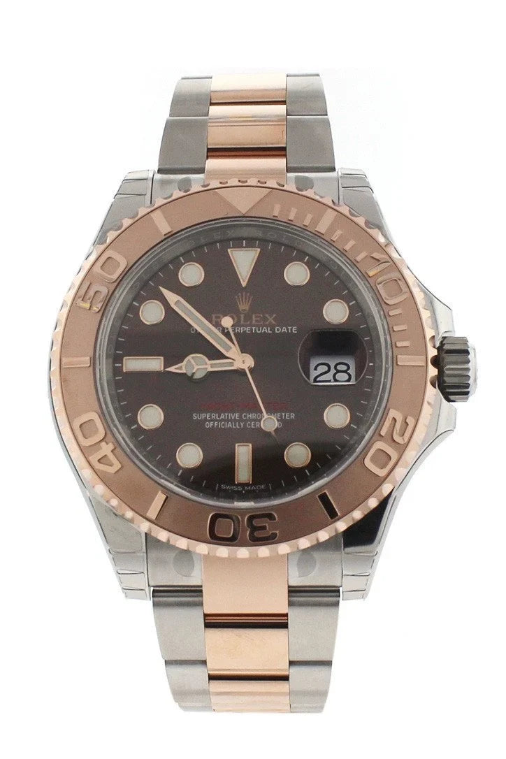 YACHT-MASTER 40 Chocolate Dial 18k Rose Gold Mens Watch 116621.
