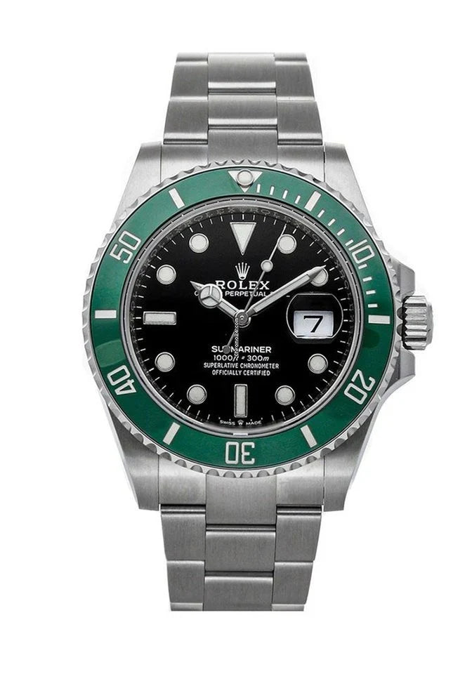 Submariner Stainless Steel Starbucks Black Index Dial Watch.