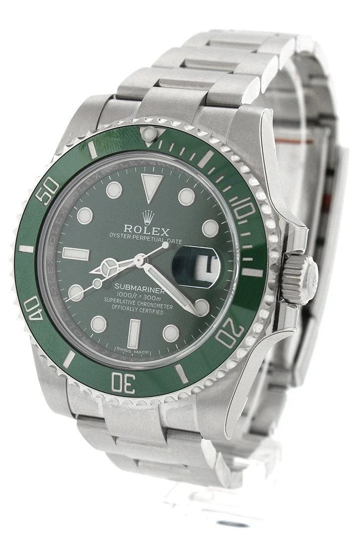 Submariner Hulk Date 40 Green Dial Mens Watch 116610LV 116610.