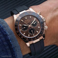 Rolex Daytona, Chocolate dial, Engraved Bezel, Rubber Oysterflex, Rose gold Watch 116515LN-0041