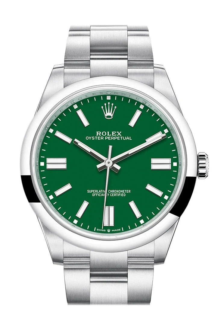 Oyster Perpetual 41 Green Dial Oyster Bracelet Watch 124300.