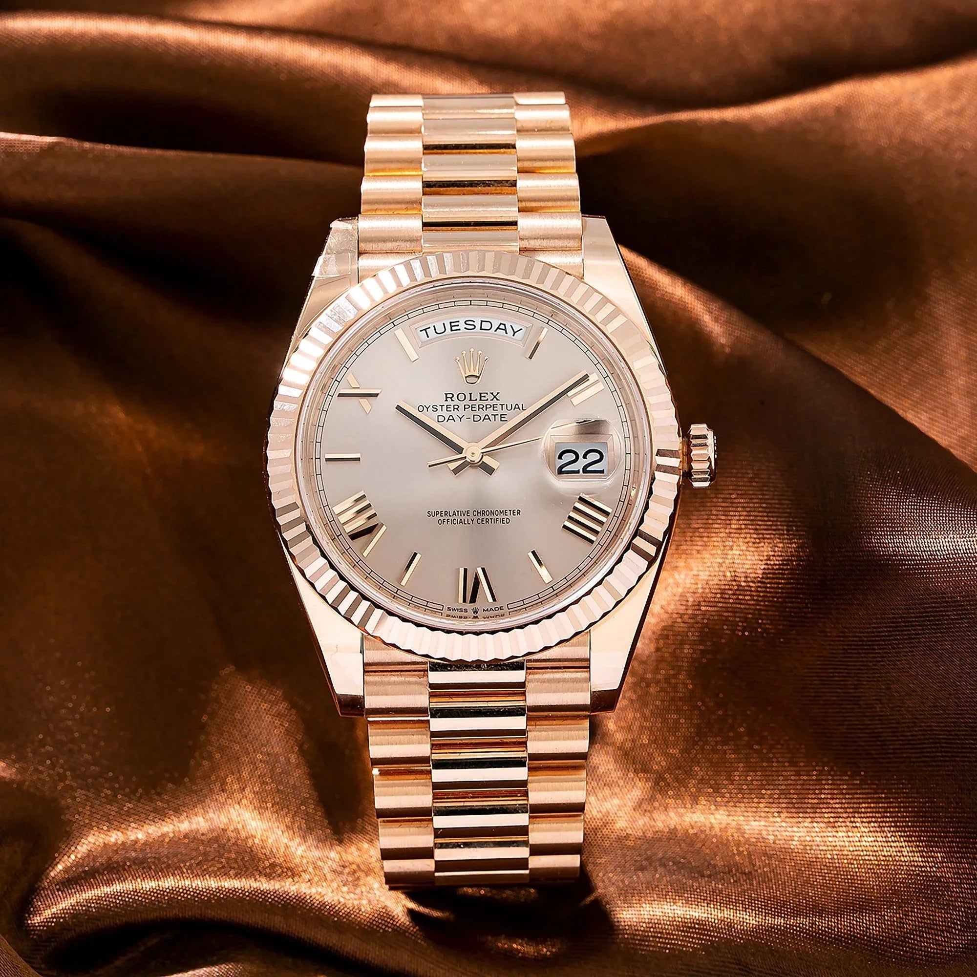 Datejust 31 White Roman Dial Diamond Bezel 18K Rose Gold Two Tone Ladies Watch 278341.