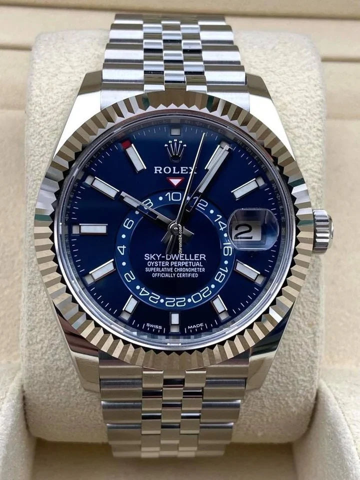 Sky-Dweller Blue Jubilee Bracelet 326934 2021 Unworn.